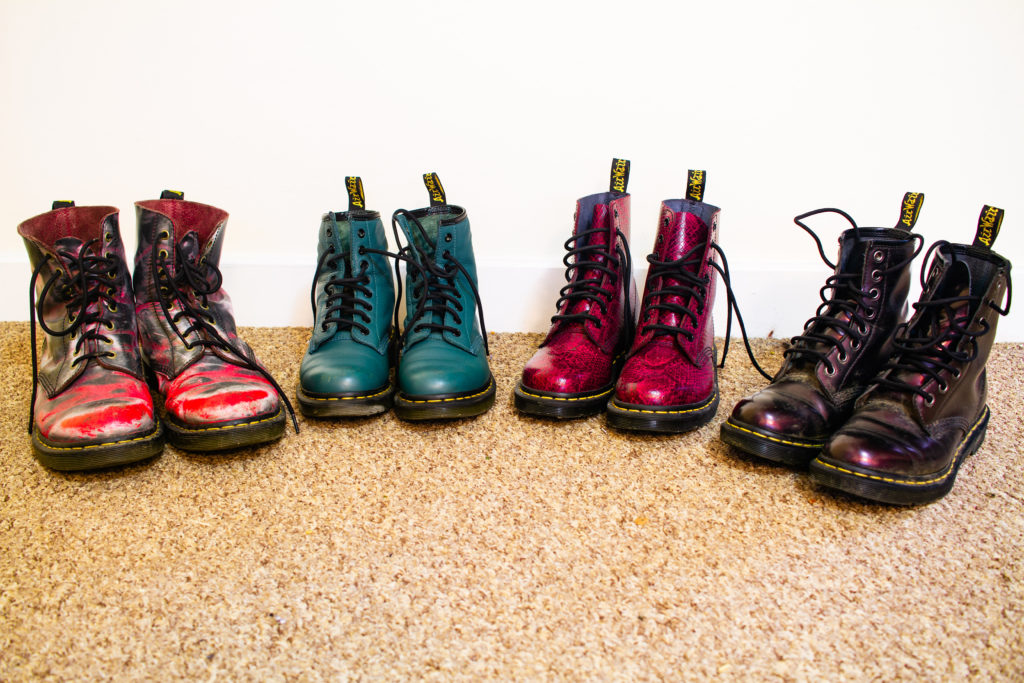 A collection of Doc Martens