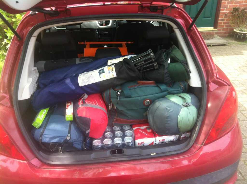 My car packed and read for Download Festival