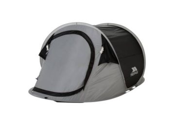 black and grey pop up tent