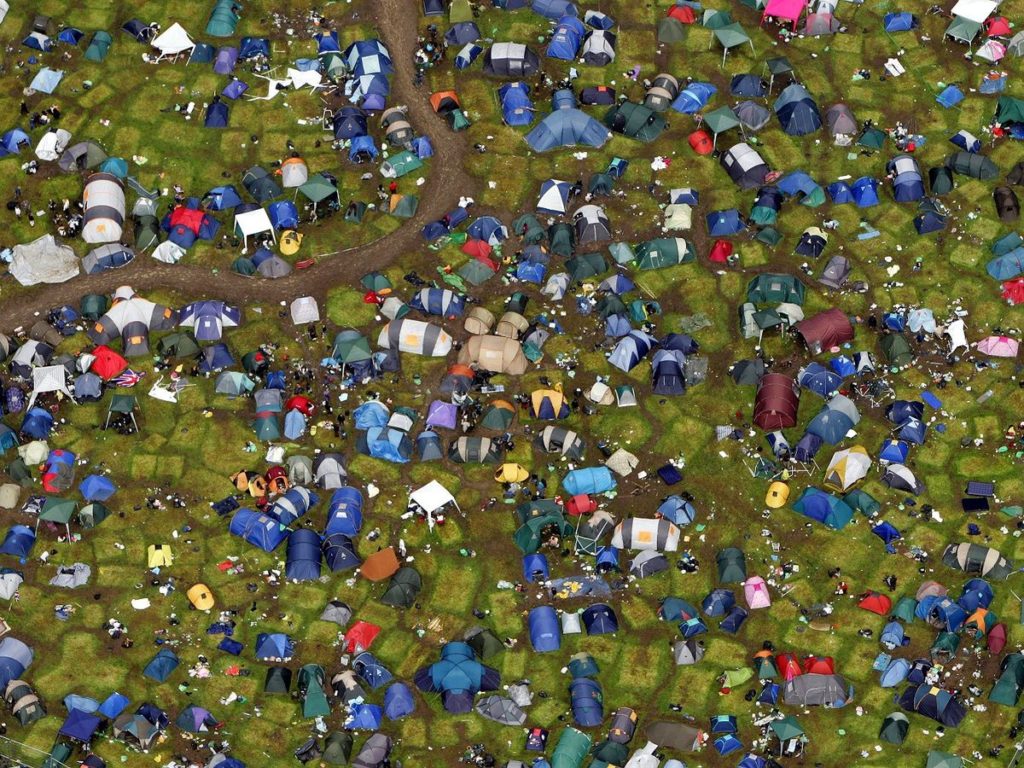 glastonbury tents abandoned after the festival