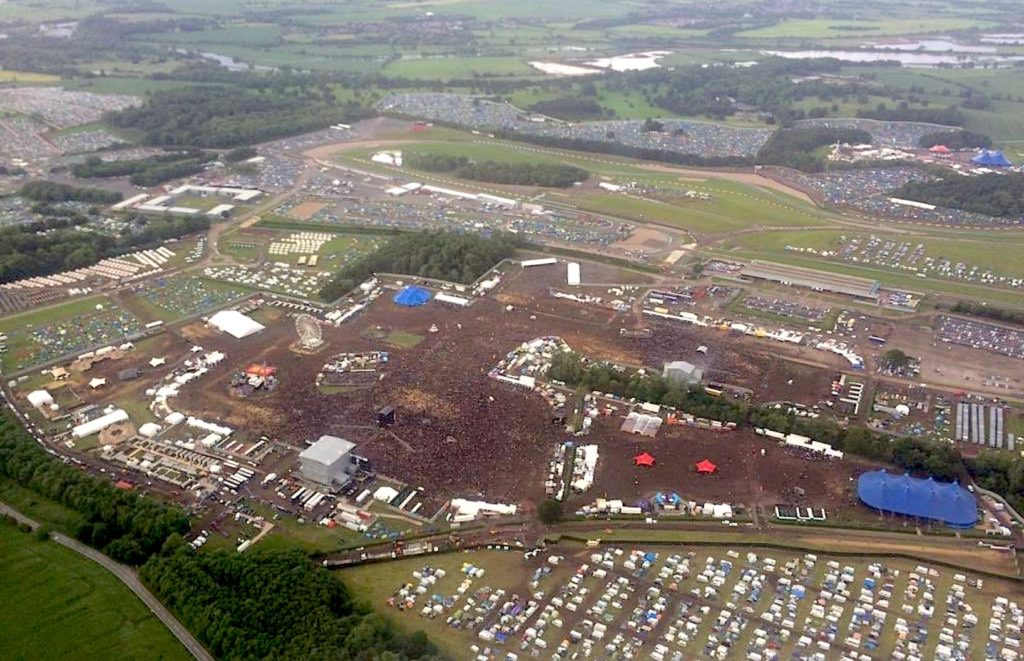 aerial photo of the current download festival arena layout