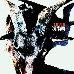 cover art for Slipknot album Iowa, showing a goats head