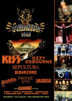 poster for monsters of rock festival 1996