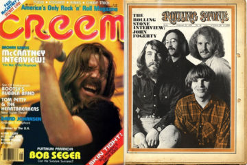 Magazine covers for editions of both Creem ad Rolling Stone