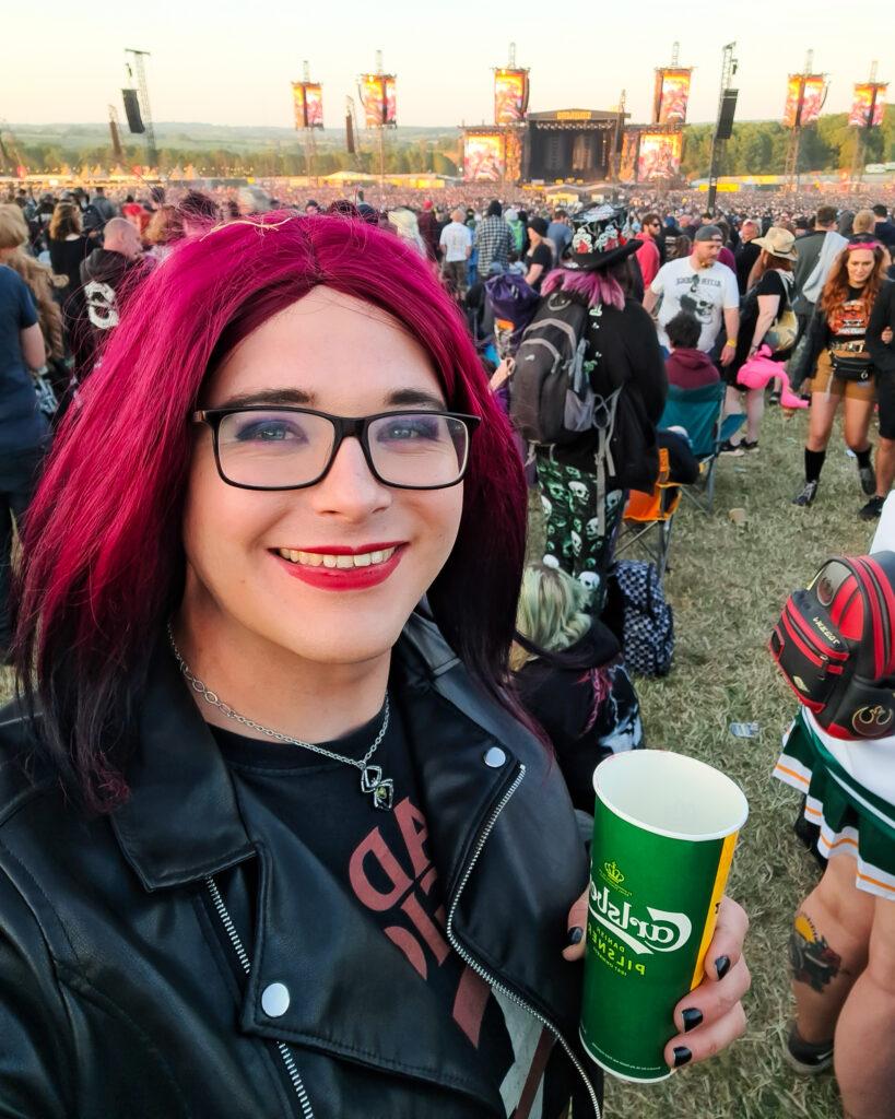 Selfie of Emily at Download festival 2023